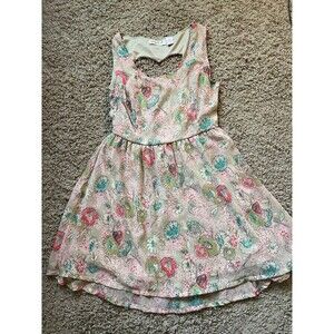 Dress Lottie & Holly Small Juniors lined flower design scribble  heart cut out